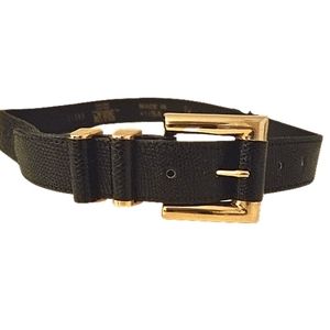 DAME Gold Buckle Genuine Leather Belt
